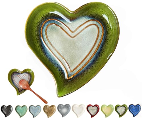 Ceramic Spoon Rest for Stove Top (Retro Grass Green)