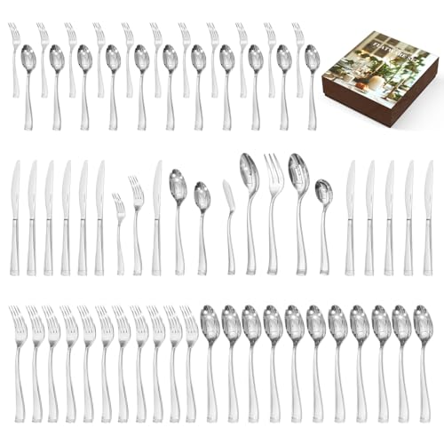 65 Piece Flatware Set (65-Piece / Silver)