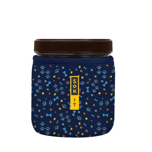 IceCreamSok Insulated Neoprene Cover (Paws and Bones / Fits Talenti 16oz Pints)