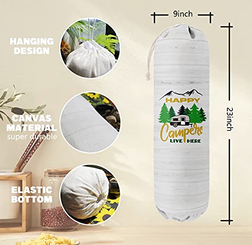 Happy Campers Grocery Bags Holder Organizer (Camping 02)