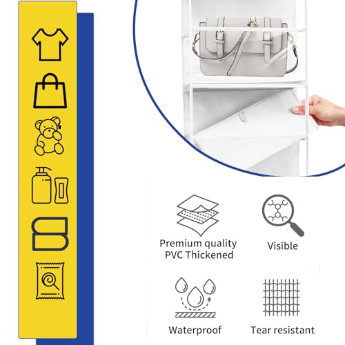 6 Tier Over The Door Hanging Organizer (White)