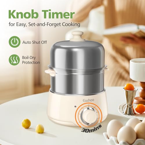 Hard Boiled Egg Cooker (Beige / 2-Tier)