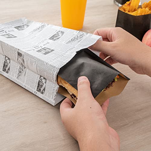 Bag Tek 4 Lb Disposable Lunch Bags (4 lb / Newsprint)