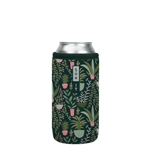 CanSok Sleeve for Beer & Soda Insulated Neoprene Cover (Green Living / 16oz Can Sleeve)