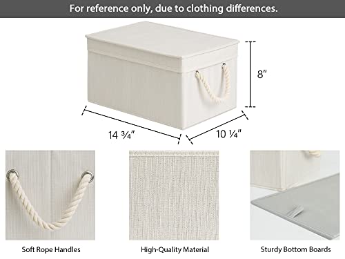Storage Bins with Lids (Slub White / Large)