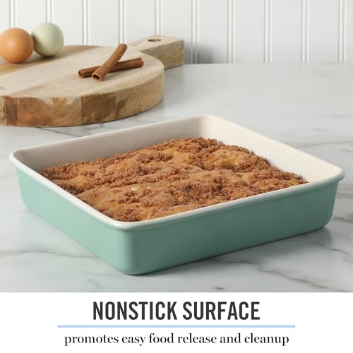 Gallen 9 Inch Square Nonstick Carbon Steel Cake Pan (Teal / 9" Cake Pan)