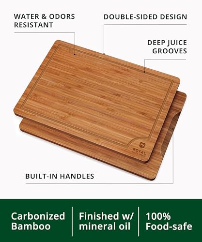 Wooden Cutting Boards for Kitchen Appliances (3-Piece / Brown)