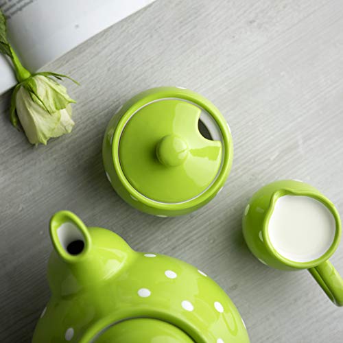 Ceramic Sugar Bowl with Lid (Green)