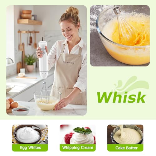 Hand Blender 4 (White / With 3 attachment)