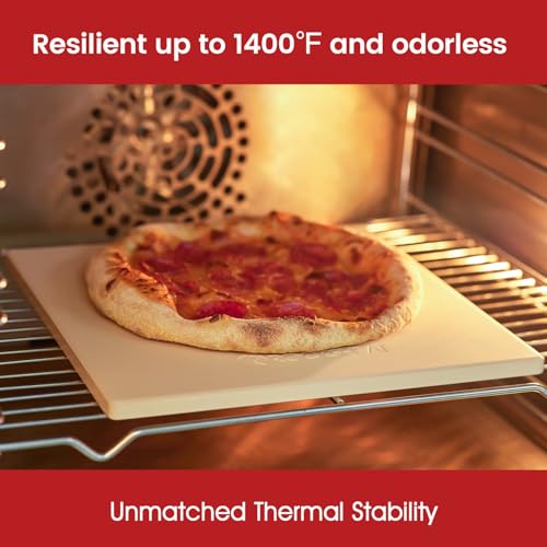 12x12x0.6 Inch Cordierite Pizza Stone (12" x 12" | 0.5" Standard)