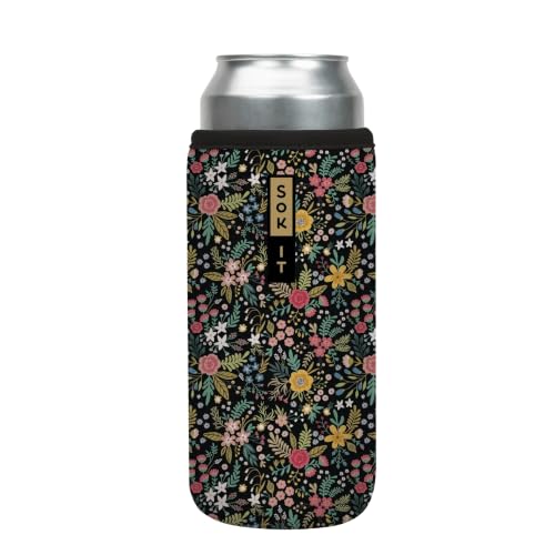 CanSok Sleeve for Beer & Soda Insulated Neoprene Cover (English Garden Picnic / 25oz Can Sleeve)