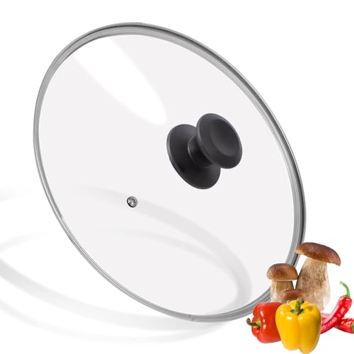 11 inch Tempered Glass Lid for Pots (11'' / Black)