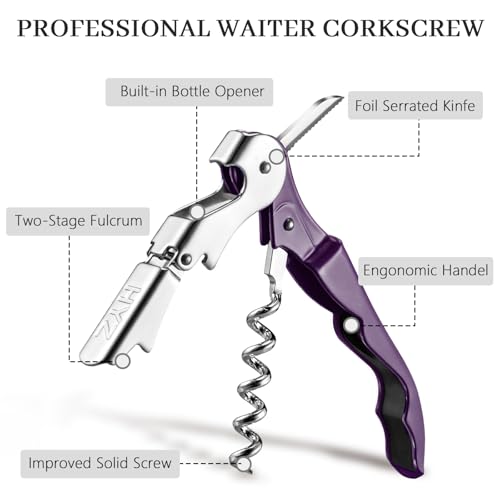 2 Pack Wine Opener (Plum)