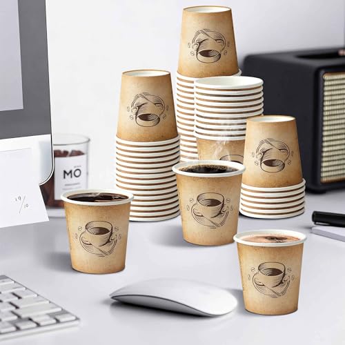 300 Pack 6 oz Small Coffee Cups Disposable Paper Espresso Cups (6OZ-300)