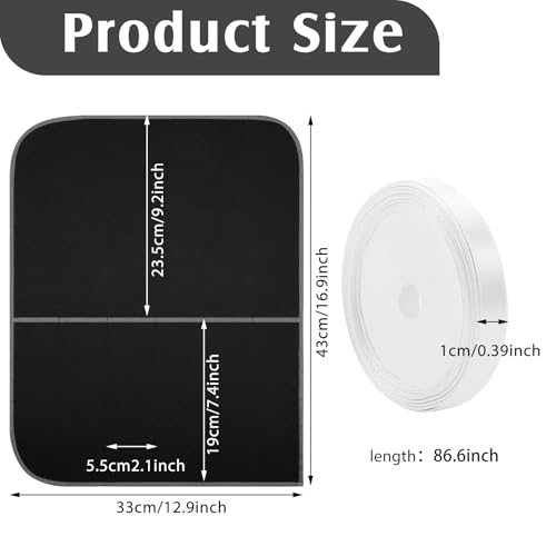 6 Pcs Anti Tarnish Silverware Storage Bags Felt (6 Slots / Black)