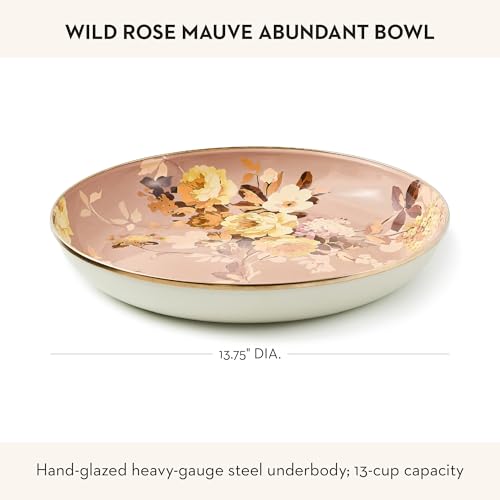 Enamel Abundant Bowl (Mauve Wild Rose)