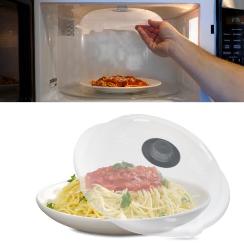 Tall Magnetic Microwave Splatter Cover for Food (Super Magnet Gray)