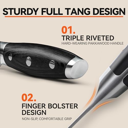 Fillet Knife 7 Inch Professional Fish Boning Knife for Trimming Meat & Poultry