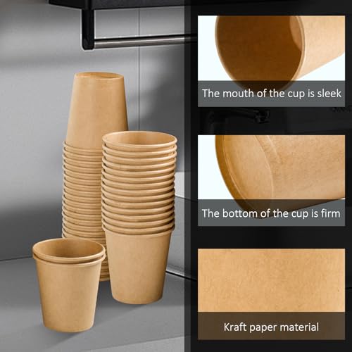 1200 Pack 3 oz Paper Cups Disposable Kraft Mouthwash Bathroom Cups (Brown / 3OZ-1200PACK)