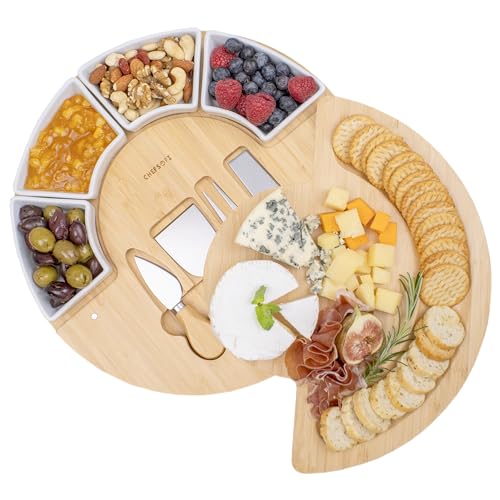 Charcuterie Board Set and Cheese Serving Platter (13 inch)