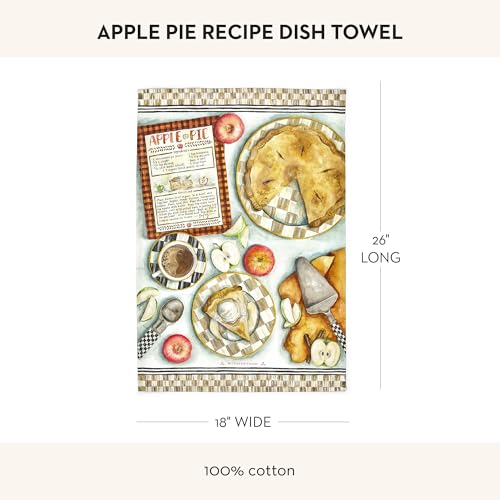 Cotton Dish Towel (Apple Pie Recipe / 1-Pack)