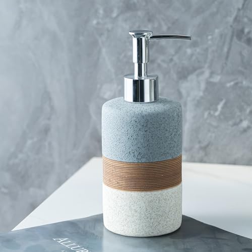 Hand Soap Dispenser Set for Bathroom (Gray and White / 1xSoap Dispenser)