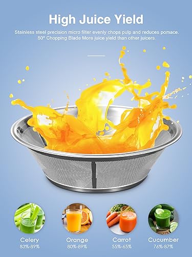 Juicer Machine 800W Centrifugal Juicer with Wide Mouth Feed Chute
