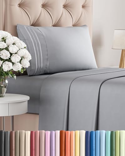 Twin Size 3 Piece Sheet Set (05 - Steel Blue / Twin)