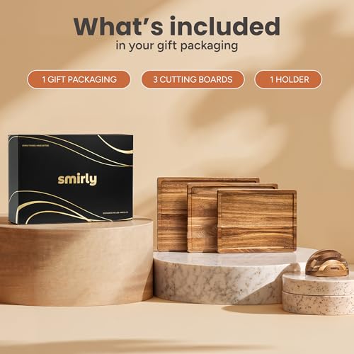 Cutting Boards for Kitchen (Brown / 4-Piece)