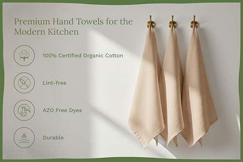Organic Cotton Beige Flour Sack Towels (Beige)