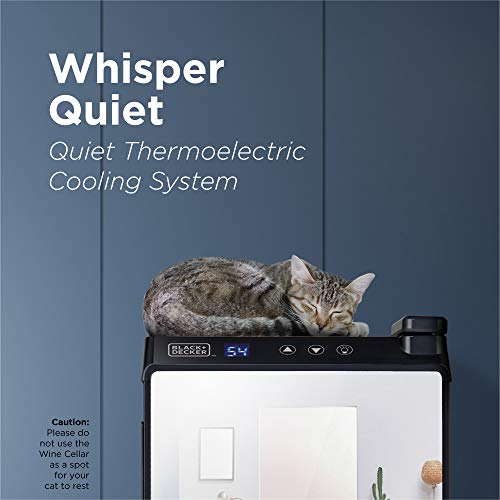 6 Bottle Thermoelectric Wine Chiller (6 Bottles / Mirrored Glass Door)