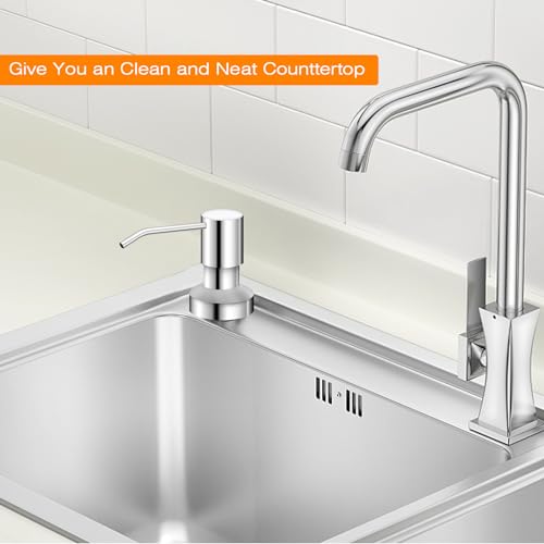 Sink Soap Dispenser for Kitchen Sink (Chrome)