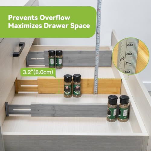 Kitchen Drawer Divider (Natural / 3.2"H, Large)