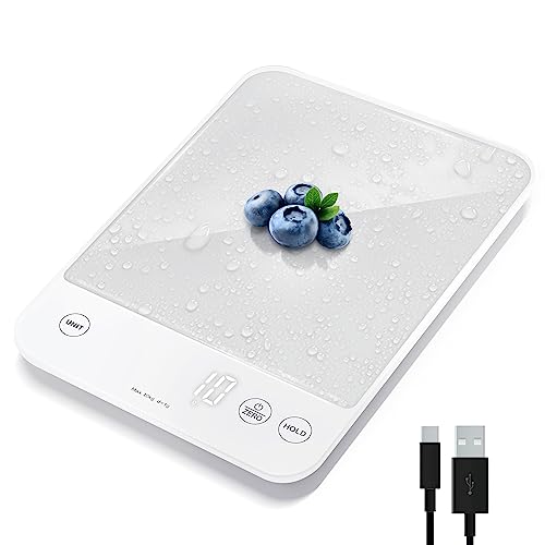 22lb Food Kitchen Scale (Achromatic White)