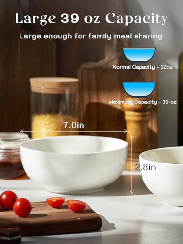 39 OZ Soup Bowls Set of 4 (39 OZ / Soft White)