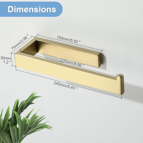 Bathroom Hand Towel Holder (Brushed Gold)