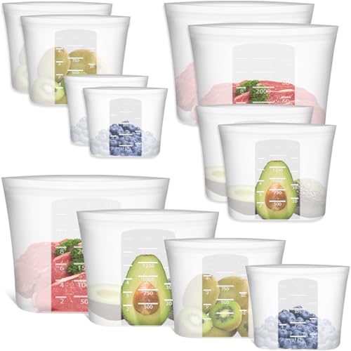 Reusable Storage Bag (Translucent | XL+M+S+XS | 8 Pack)