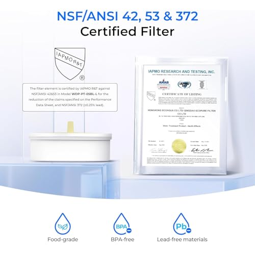 PT 72W Glass Water Filter Pitcher