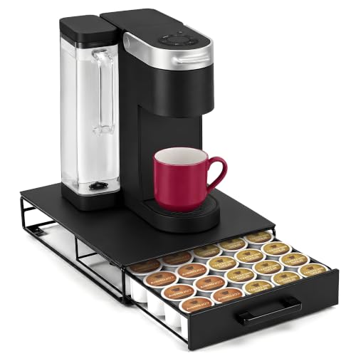 Coffee Pod Storage Drawer for Keurig K (Black- 35 Pods Capacity)