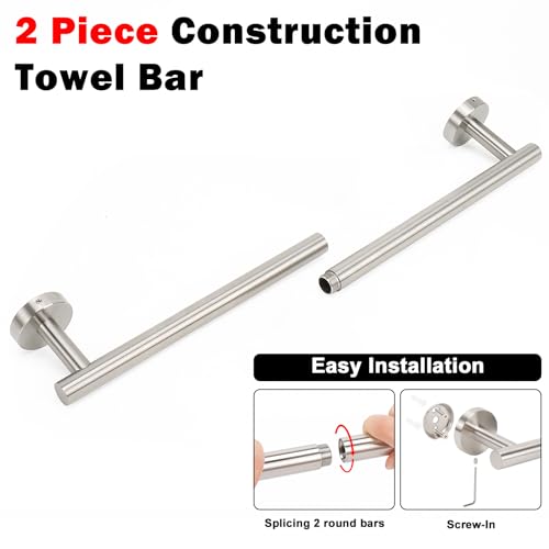 Bath Towel Bar (Brushed Nickel / 26 Inch)