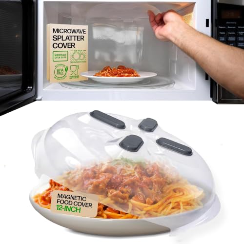 Magnetic Microwave Splatter Cover for Food (Graphite)