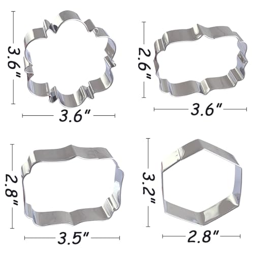 Frame Cookie Cutters Large Size 8Pcs for Baking Daily Holiday (Large Frame 8Pcs)