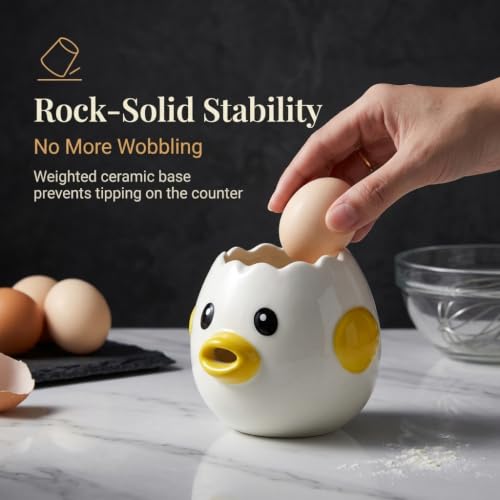 Ceramic Egg Filter Splitter (White-yellow)