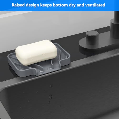 Sponge Holder for Kitchen Sink (Gray / 5"x3.5")