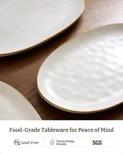 Serving Platters Set of 3 Sizes (Matte White)