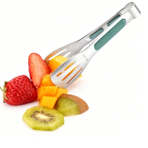 Stainless Steel Kitchen Tong Set (6inch / 3Pcs Green)