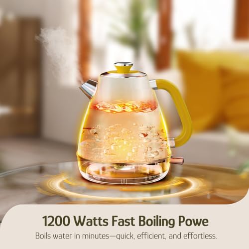 X Eduardo Recife Retro Electric Kettle with Thermometer (Floral Painted Design)