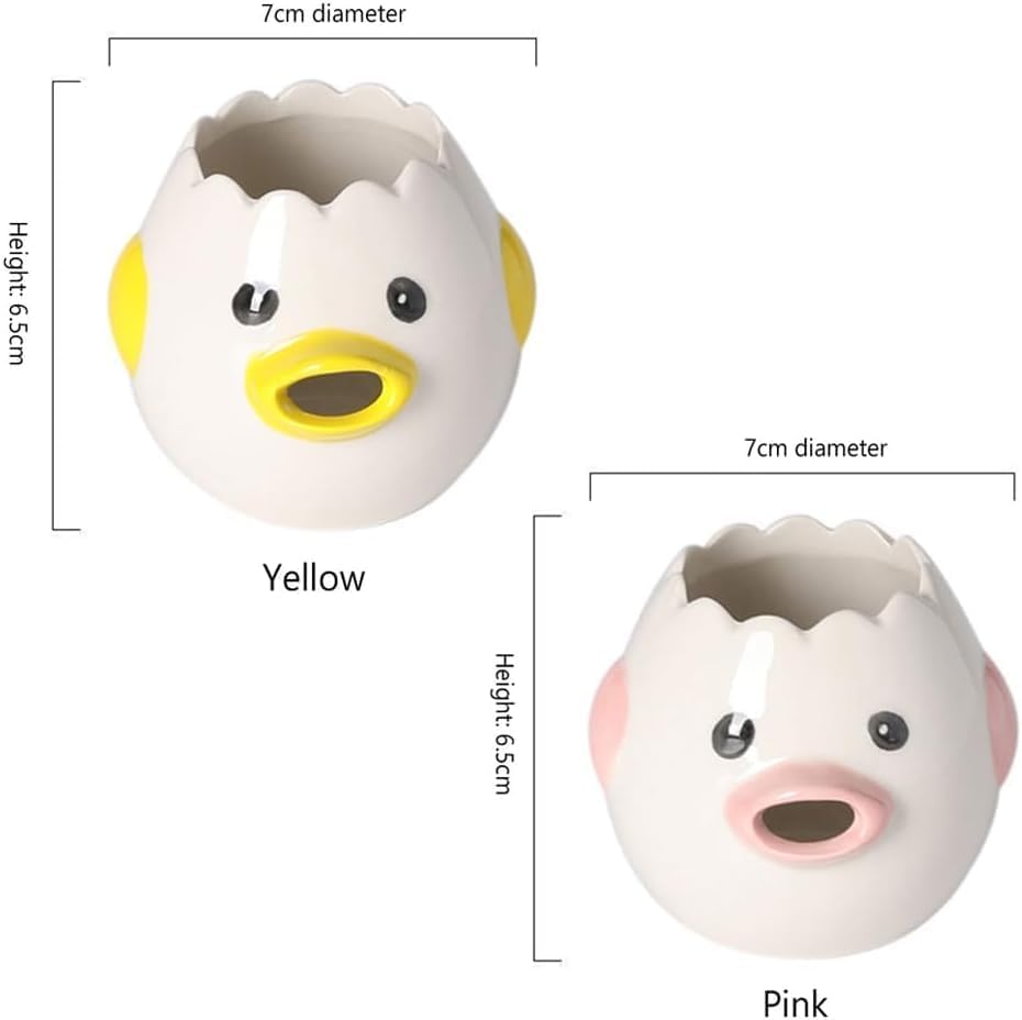 Ceramic Cute Egg Separator (Yellow)
