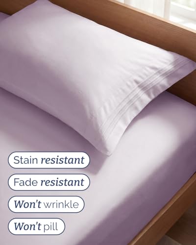 Twin Size 3 Piece Sheet Set (33 - Light Lavender / Twin)