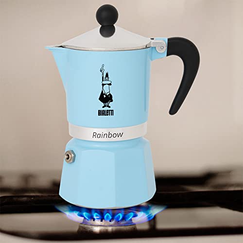Rainbow Moka Pot in Light blue (3 Cups / Light Blue)